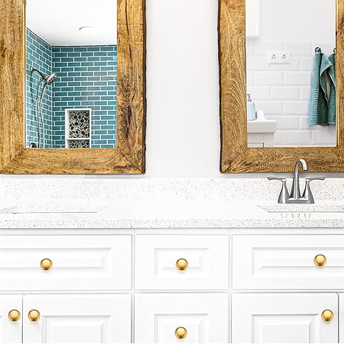 Miniatura 4 de Ravinte Paquete de 30 pomos dorados para gabinetes de cocina, tiradores redondos de 1-14 pulgadas, manijas de cajón de acero inoxidable dorado,