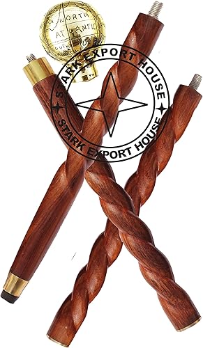 Miniatura 2 de Bastón de madera de latón con mango de globo de latón, regalo para hombres y mujeres, 37 pulgadas