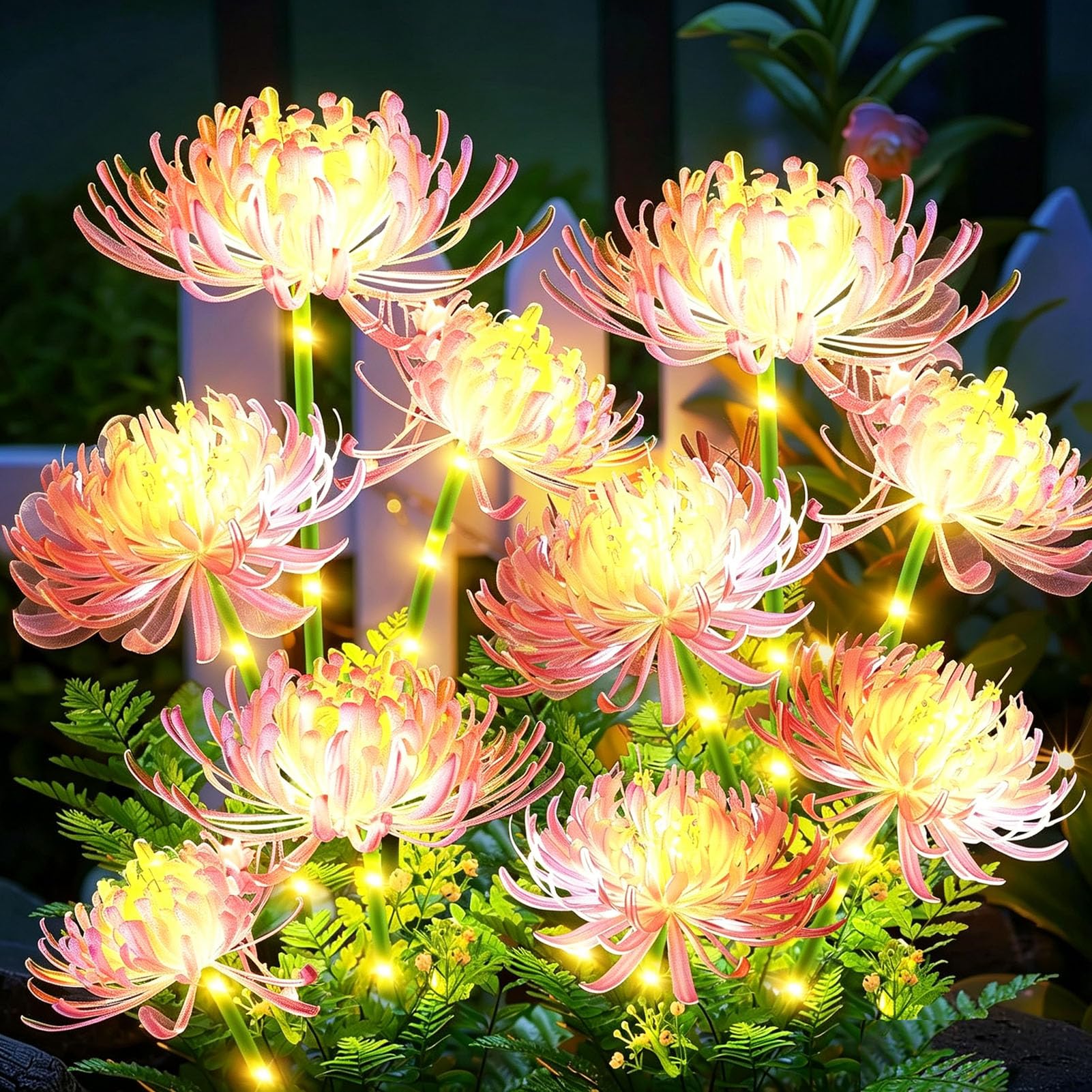 yowin Lampe Solaire Extérieur 4 Pièces Lampes Solaires à Fleurs | Decoration Jardin Exterieur Étanche IP65 Lumière Solaire Exterieur Pour Jardin/Chemins/Terrasse/Patio/Pelouse