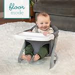 Infantino Ultimate Travel Booster, High Chair & Seat, Gray | Versatile & travel-friendly, Folds for on-the-go families, Doubles as high chair or booster