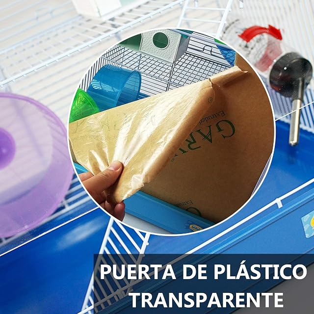 Foto 6 de 7 de DZL® Jaula para Hamster(39.5X29.5X38CM) Color Azul/Purpura/Rojo se Entrega al Azar,Aviso Importante…