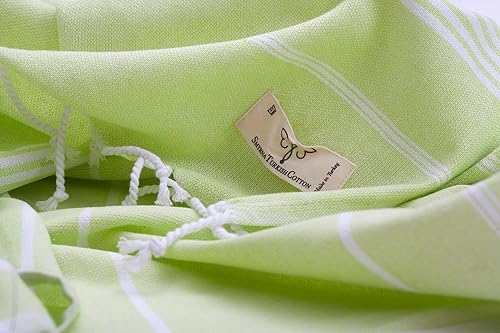 Miniatura 2 de SMYRNA TURKISH COTTON Classical Series - Toalla de playa turca original, prelavada, 37 x 71 pulgadas, toalla de baño peshtemal y turca para spa,