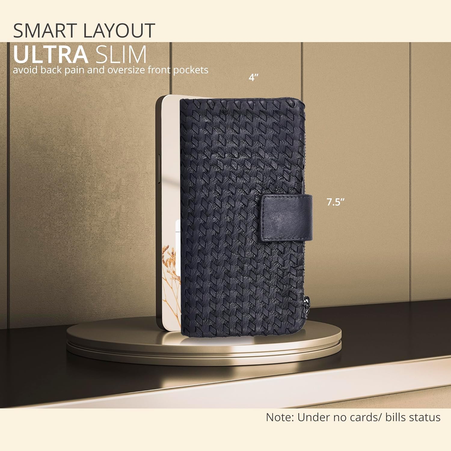 Real Leather Women Wallet Leather with RFID Blocking -Trifold Card Holder Designer Ladies Clutch with ID Window Wallets - Image 3