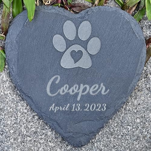Piedras conmemorativas personalizadas, regalo de condolencia para mascotas perdidas Gato, regalo conmemorativo para perros, 4'4''10x10cm
