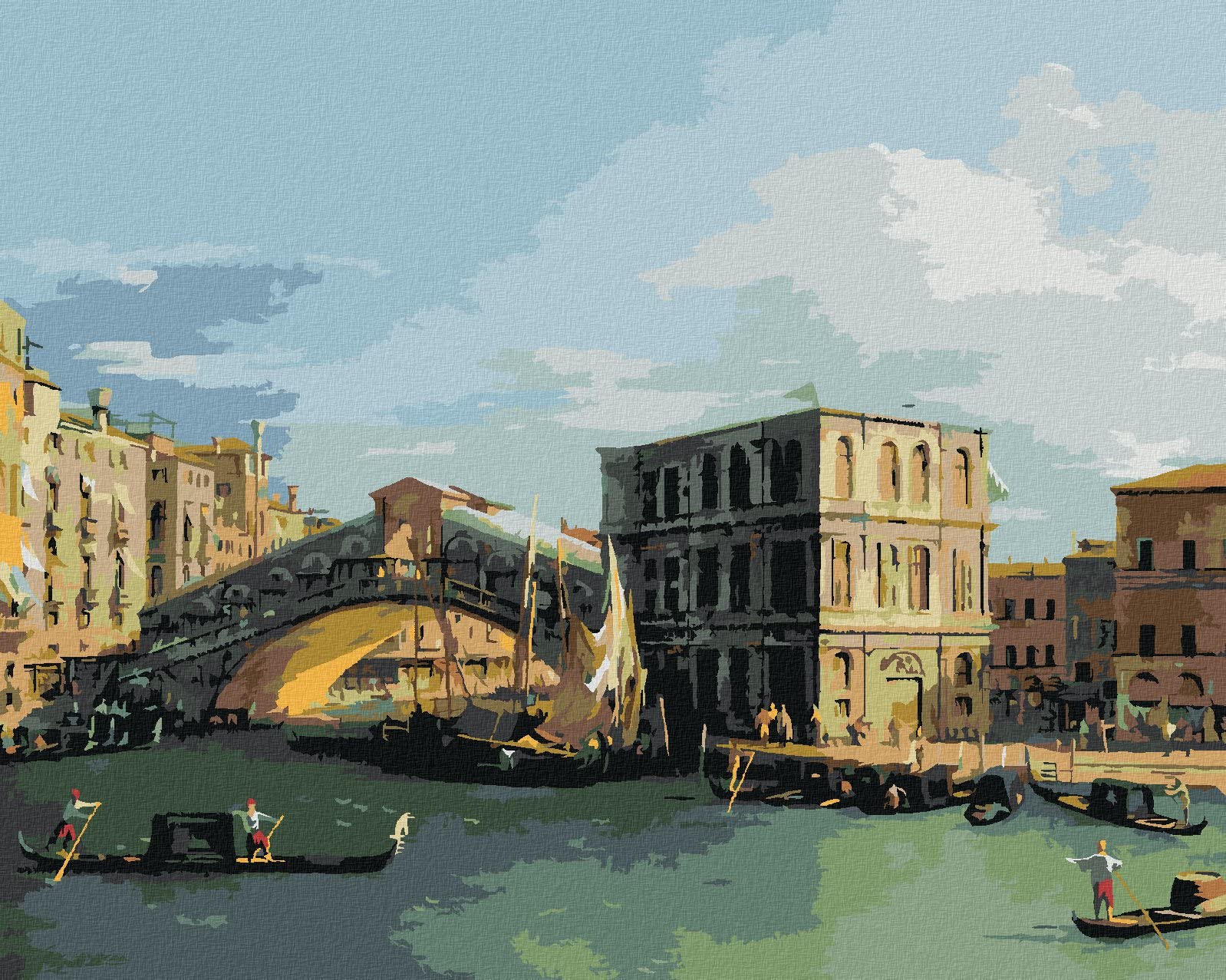 Malowanie według liczb - RIALTO-most Północy (Canaltto) 40 x 50 cm z blejtramem (już napięty)