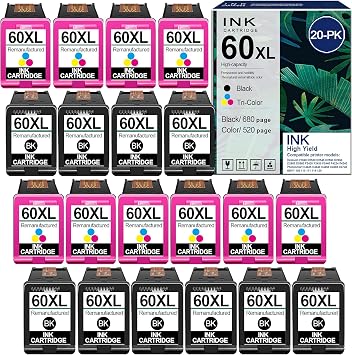 Amazon.com: Cartucho de tinta remanufacturado para HP DeskJet D5560 F2420  F2440 F4224 Photosmart C4635 C4640 C4750 Envy 100 110 111 Impresora de  tinta : Productos de Oficina