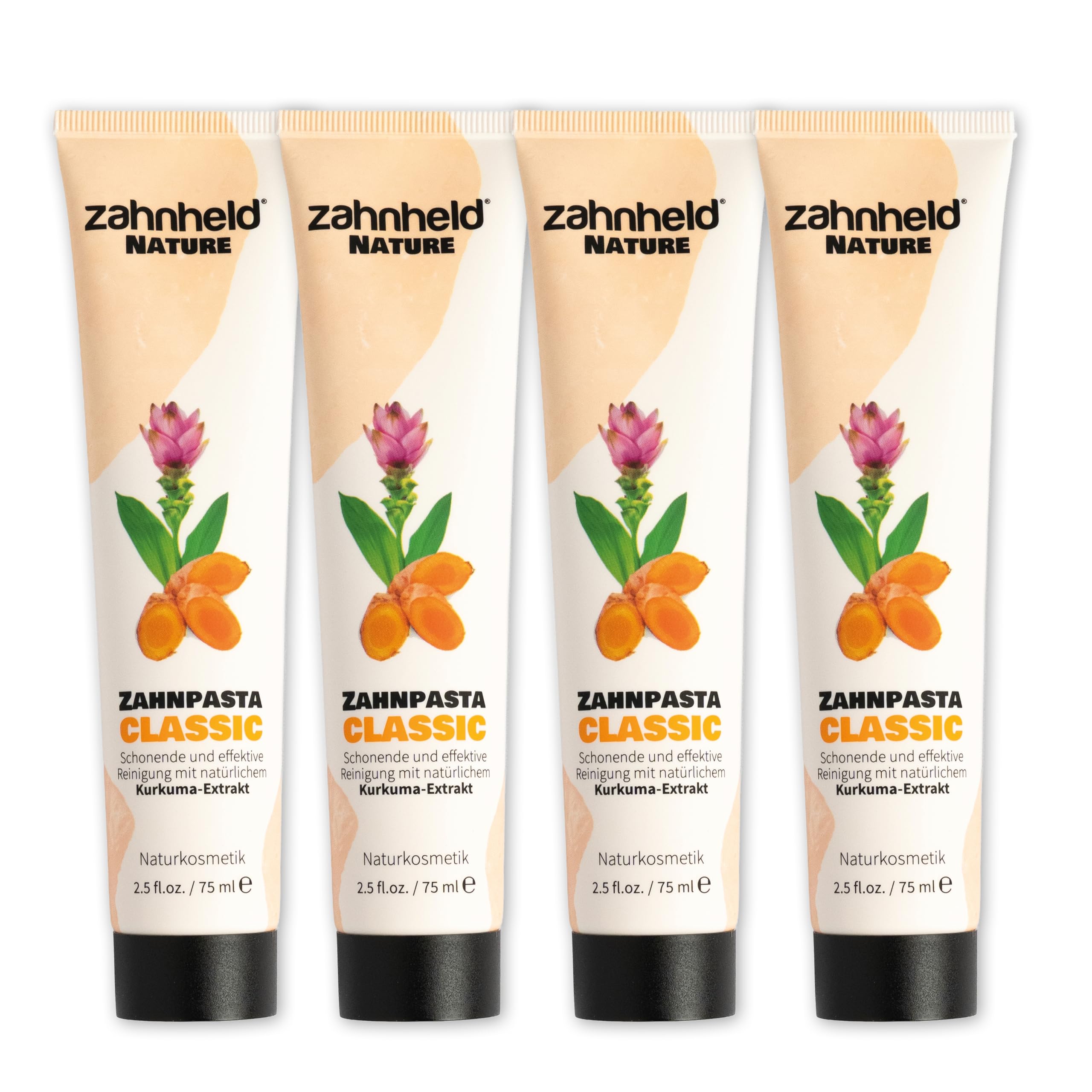 Zahnheld Nature Classic Zahnpasta ohne Fluorid, vegan, Kurkuma & Kokosöl