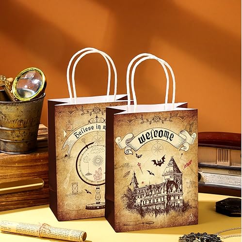 Miniatura 3 de Outus 24 bolsas de regalo para fiesta de mago mágico, bolsas de papel, regalos de fiesta escolar, suministros de fiesta de cumpleaños, bolsas de