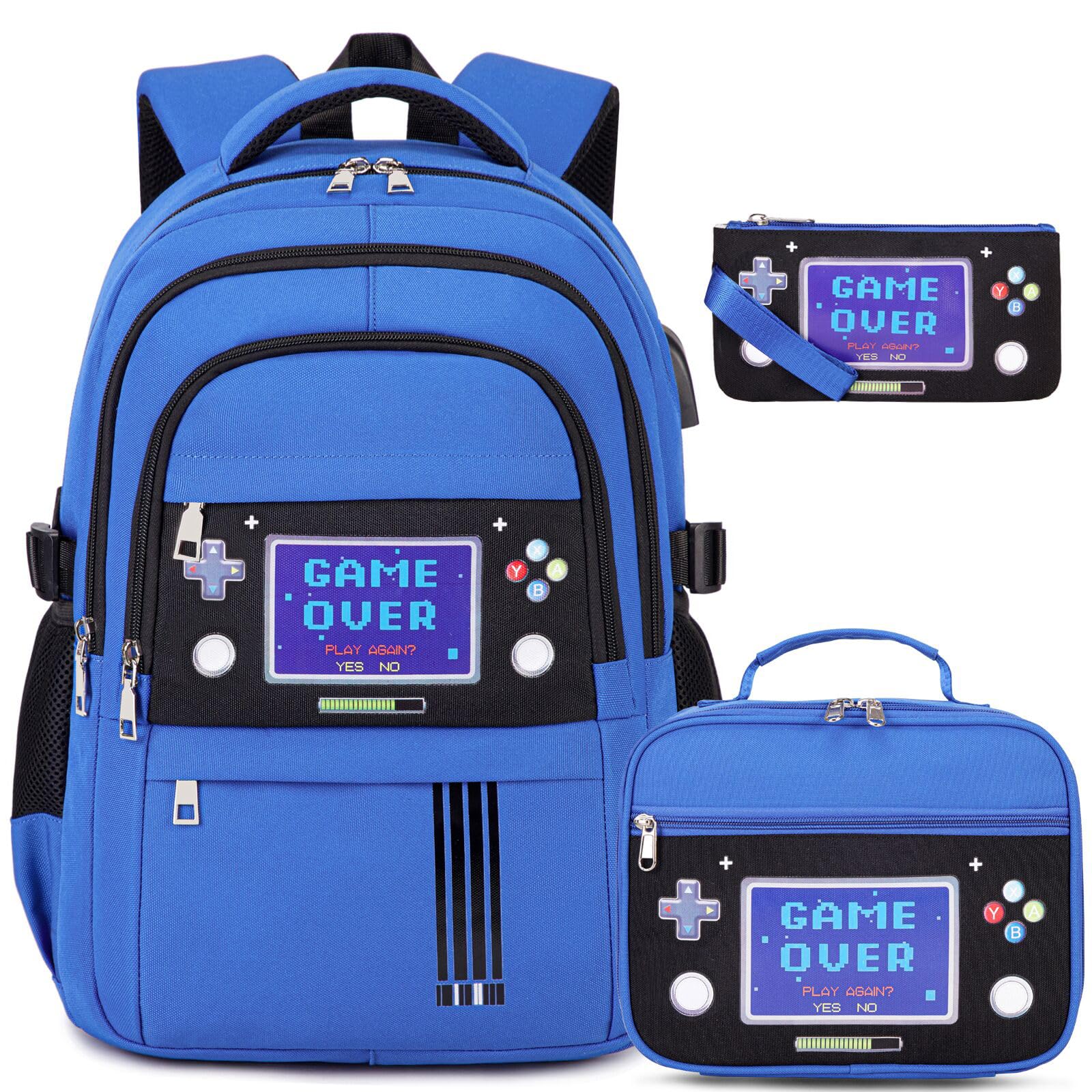 ACESAK Zaino per bambini - Zaino per bambini scuola materna elementare, Blu, Large, Zaino