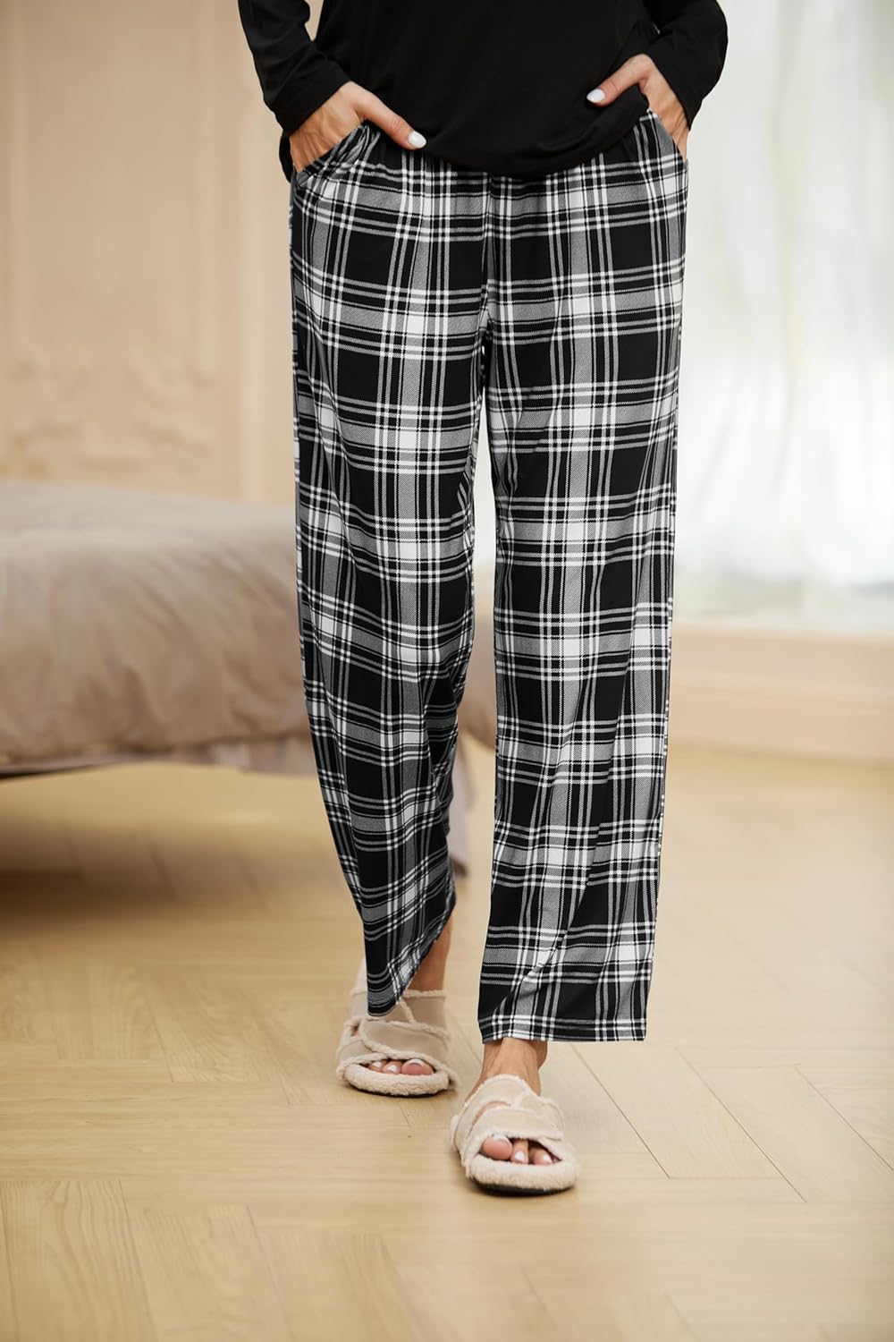 HiMONE Pajama Sets For Women 2 Piece Pajama Sets Soft Long Sleeve Sleepwear Christmas Lounge Sets - Image 3