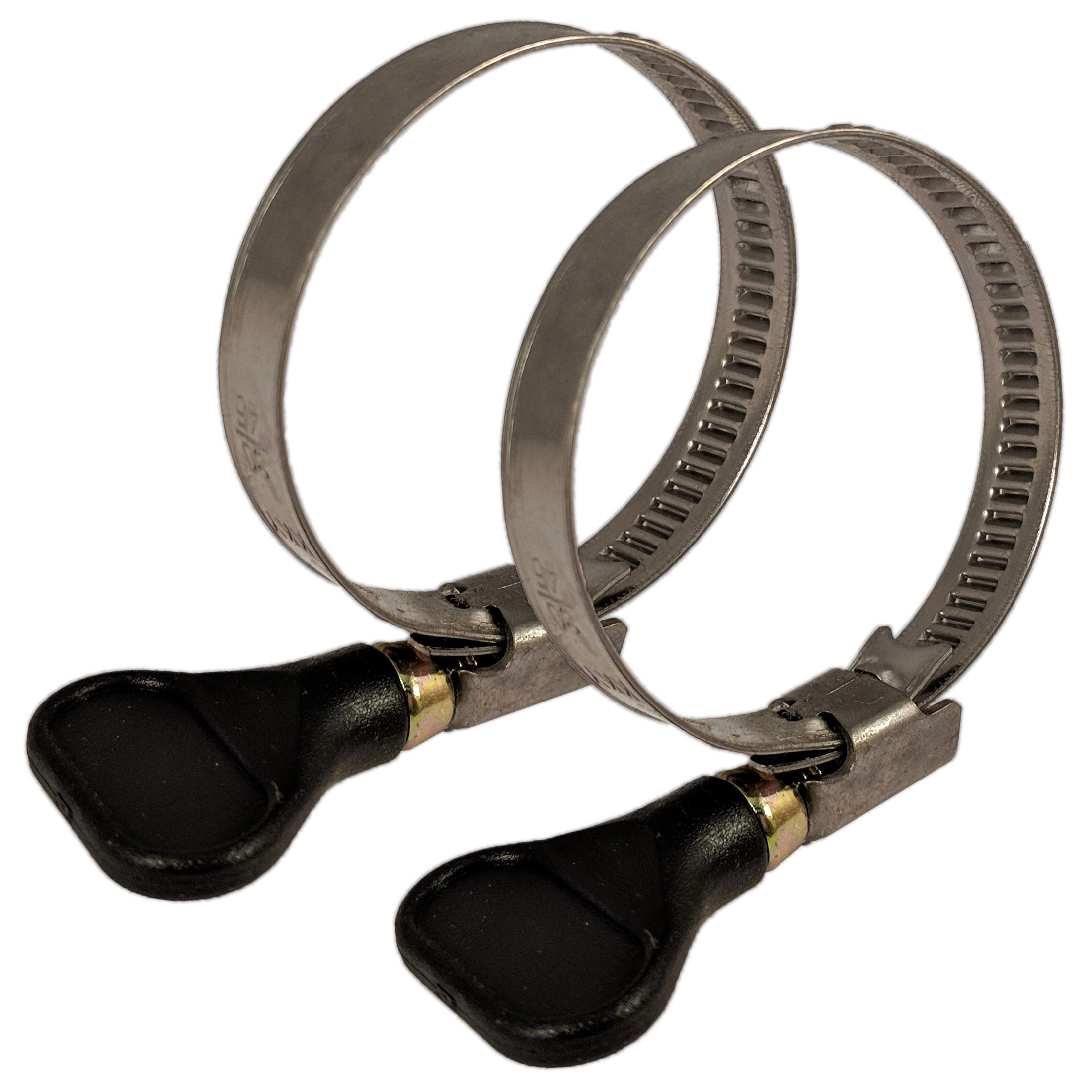 2X Jubilee Band Hose Clamps Black - 30-45mm – fits 1.5” Hosing