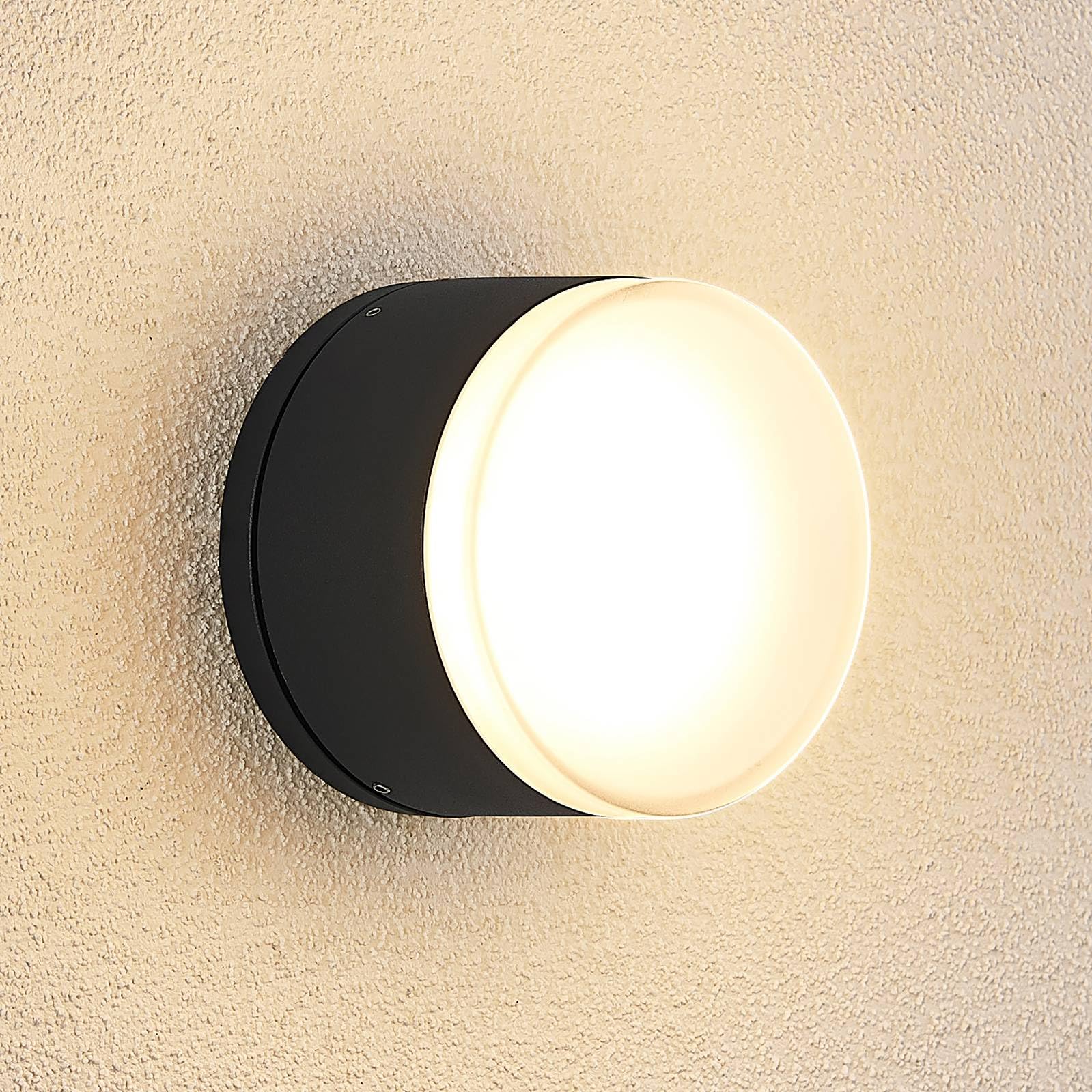 Lindby LED Deckenleuchten Mathea (spritzwassergeschützt (Modern) in Schwarz aus Aluminium (1 flammig,) - Außenleuchte für Garten Terasse Balkon & Haus Deckenleuchte