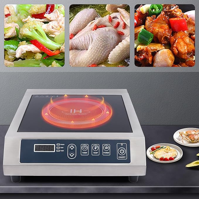 Estufa Vitrocerámica 1 Puesto 44.5 cm Corriente doméstica 110V miniatura 7