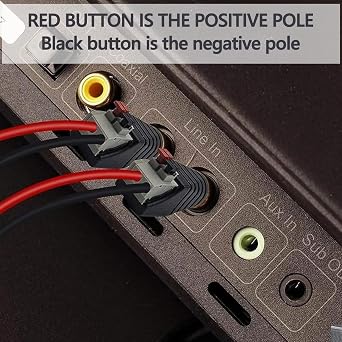 2 Pcs RCA to Speaker Cable Adapter, Speaker Cable Connector Phono Plug RCA Male Male To AV 2 Screw Female Connectors to AV Video Speaker Wire Adapter for CCTV