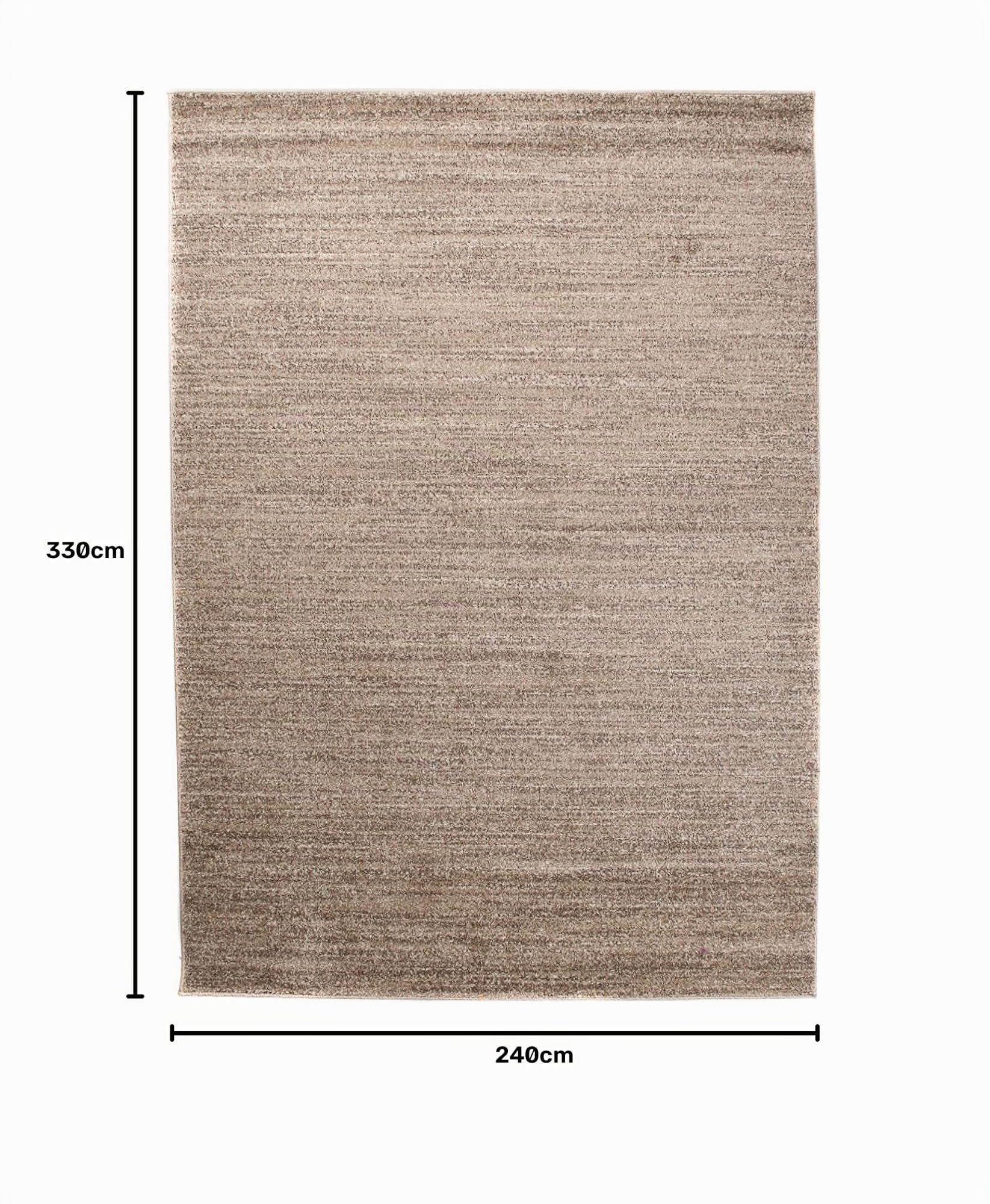 TAPISO Sari Teppich Kurzflor Beige Hellbraun Streifen 240 x 330 cm