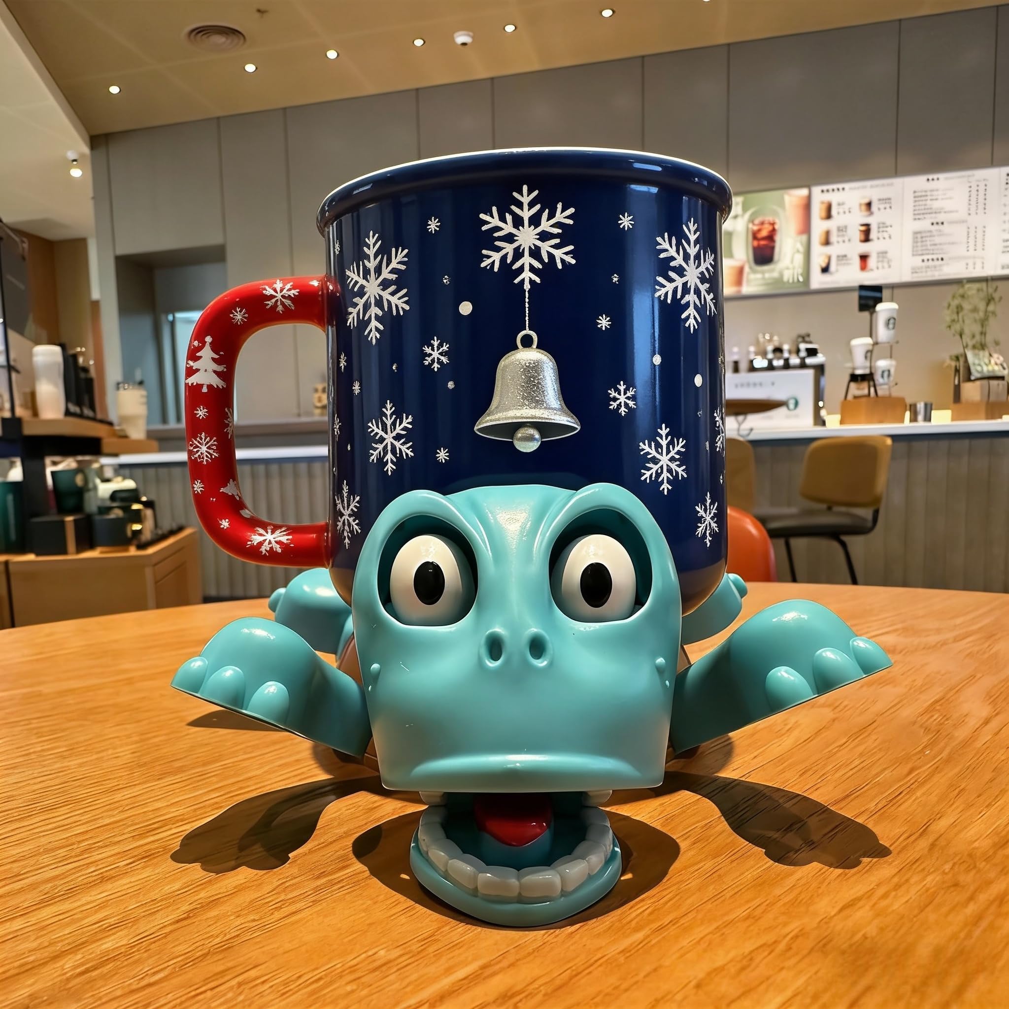 JOD® Funny Turtle Coaster Cup Holder – Cute 3D Animal Drink Holder with Moving Limbs, Unique for Mom, Novelty Desk Decor for Women (Blue Pro)