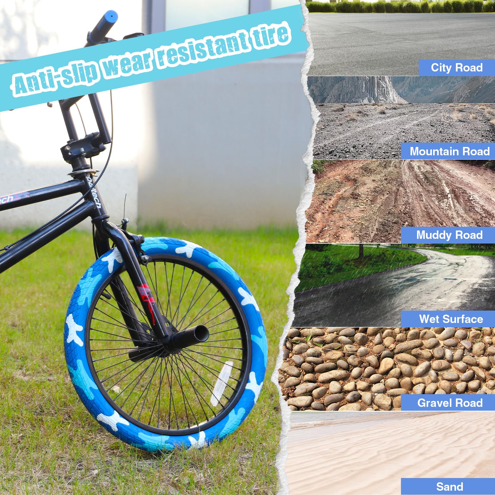 BMX自転車 ブラック 水色タイヤ BMX自転車 ブラック 水色タイヤ - メルカリ
