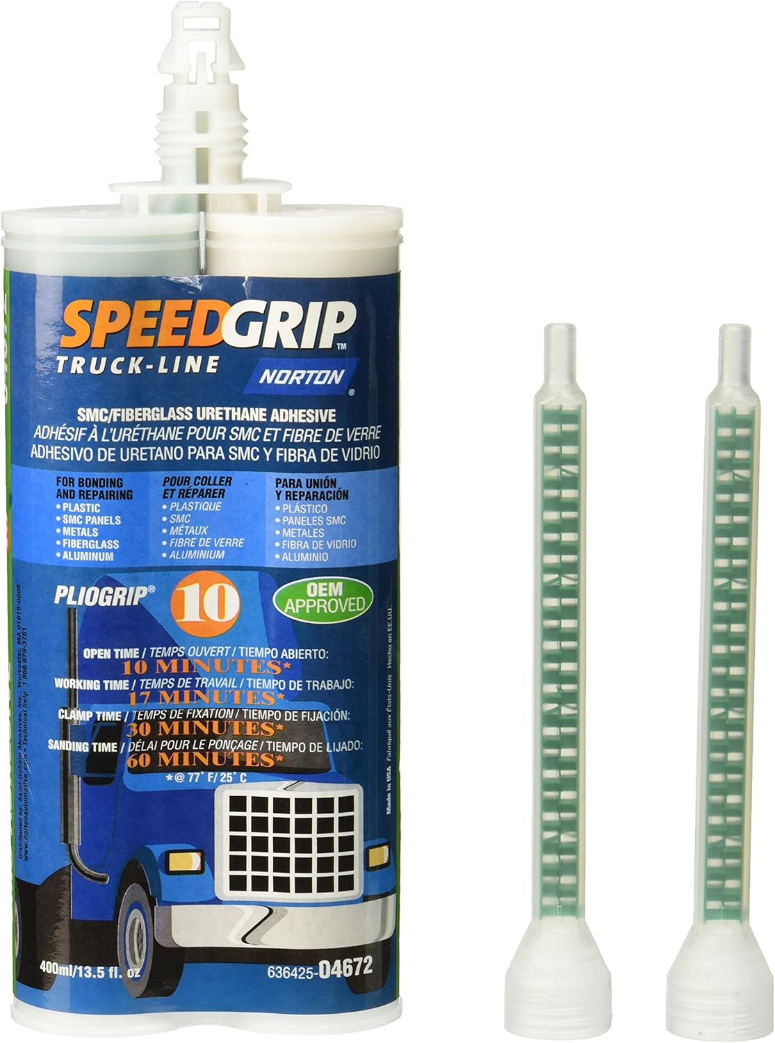 Norton 636425-04672 SpeedGrip Truck Line SMC/Fiberglass Urethane Adhesive