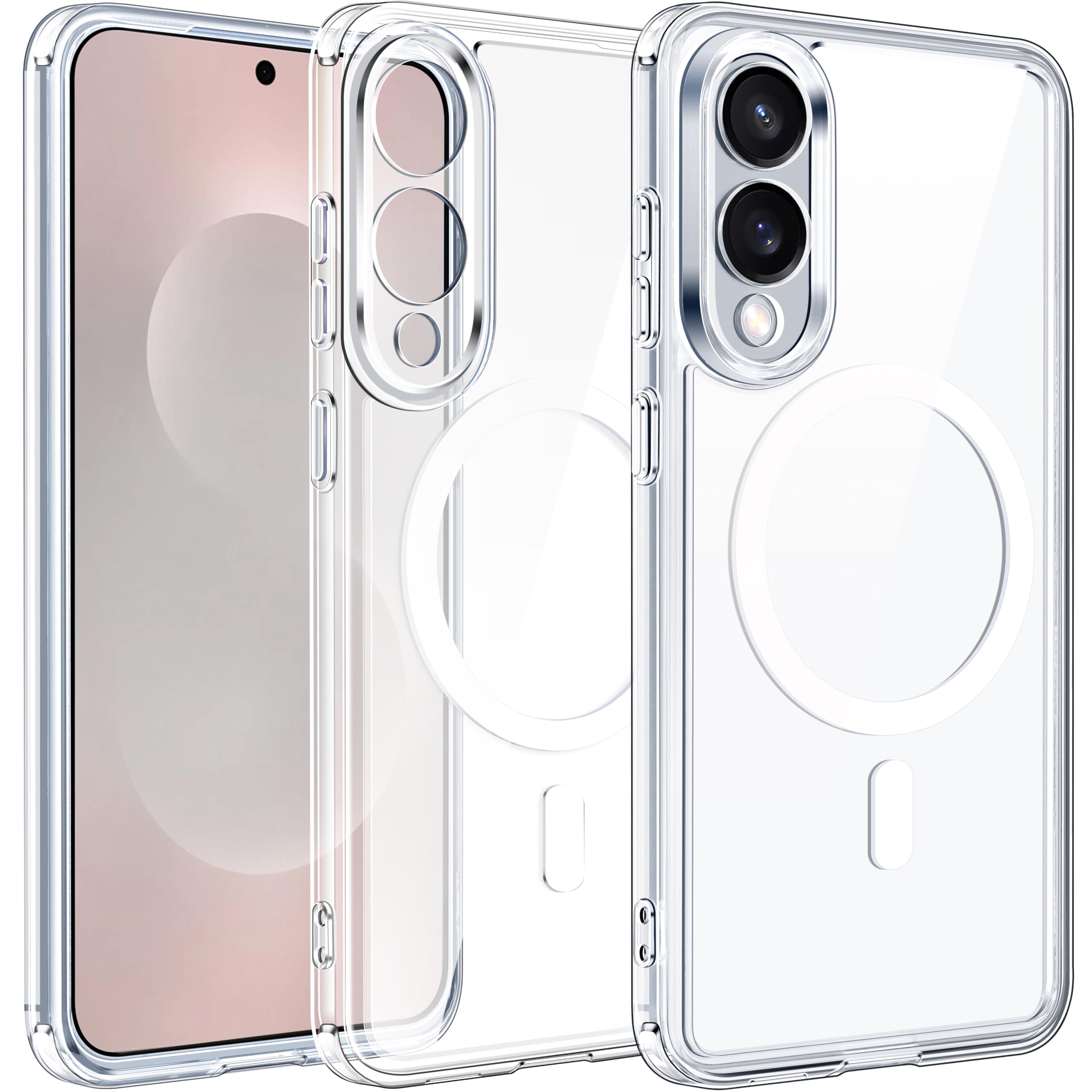 iVoler Chiaro Cover Magnetica per Samsung Galaxy S25 Edge 5G (Non per Samsung S25), Compatibile con MagSafe, [Antiurto di Grado Militare] Custodia Trasparente Sottile Antigraffio Rigida PC Case