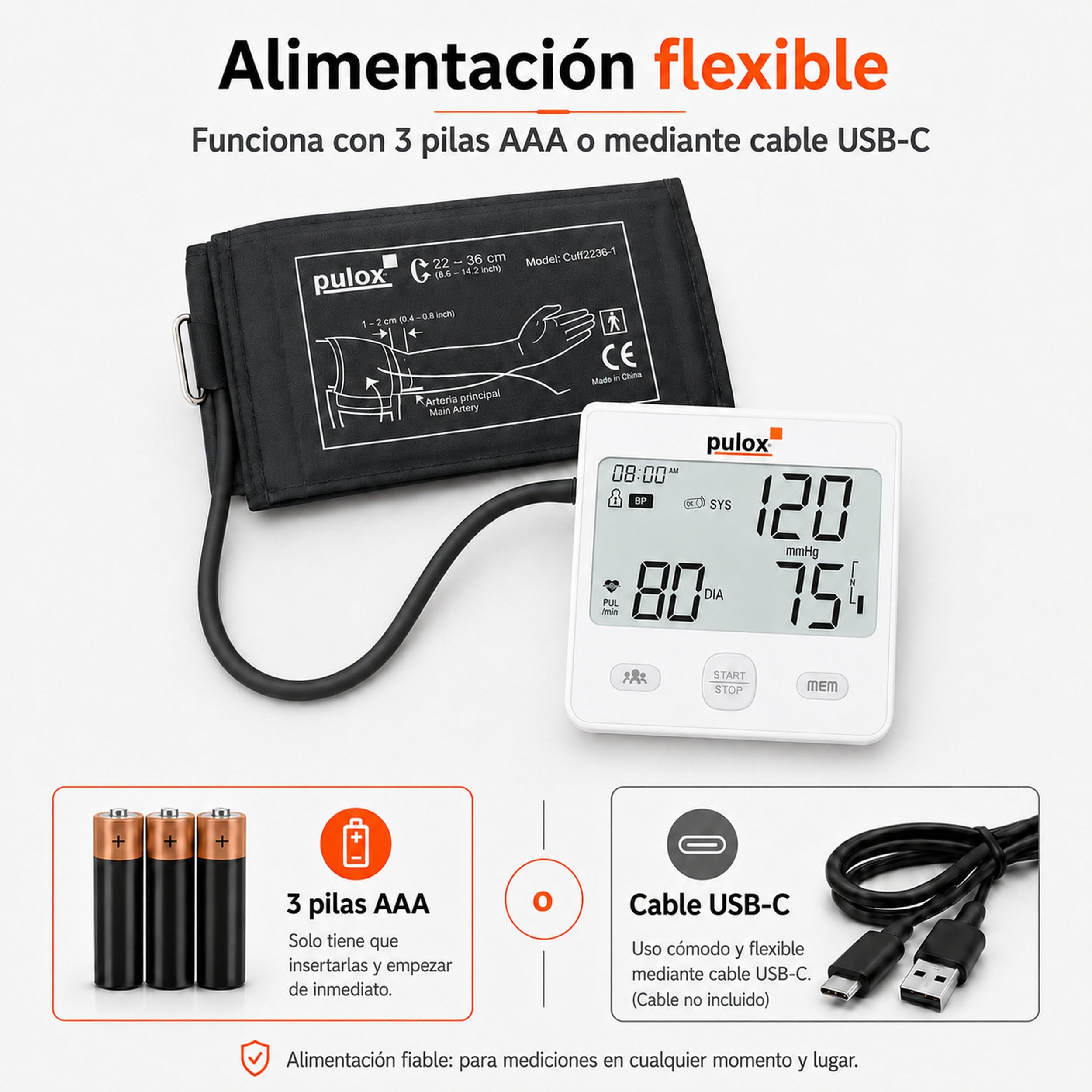 Pulox BP-200 - Tensiómetro automático con detección AFib en caso de arritmias cardíacas y fibrilación auricular