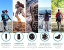 Rexmon Foldable Trekking Pole for Hiking & Trekking | Adjustable Up to 125 cm | Lightweight Aluminum Walking Stick with EVA Grip, Flip Lock, Snow Basket & Carry Bag 1 Piece gallery image