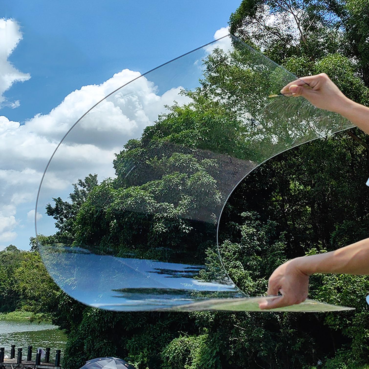 tow000ack Clear Polycarbonate Sheet,1.2mm Plastic Roofing Shed,Greenhouse Panels,Impact Resistance,Rainproof,Easy to Bend/Cut Awning Covers for Outdoor Garden Carport (0.5m x 20m(1.64ft x 65.6ft))