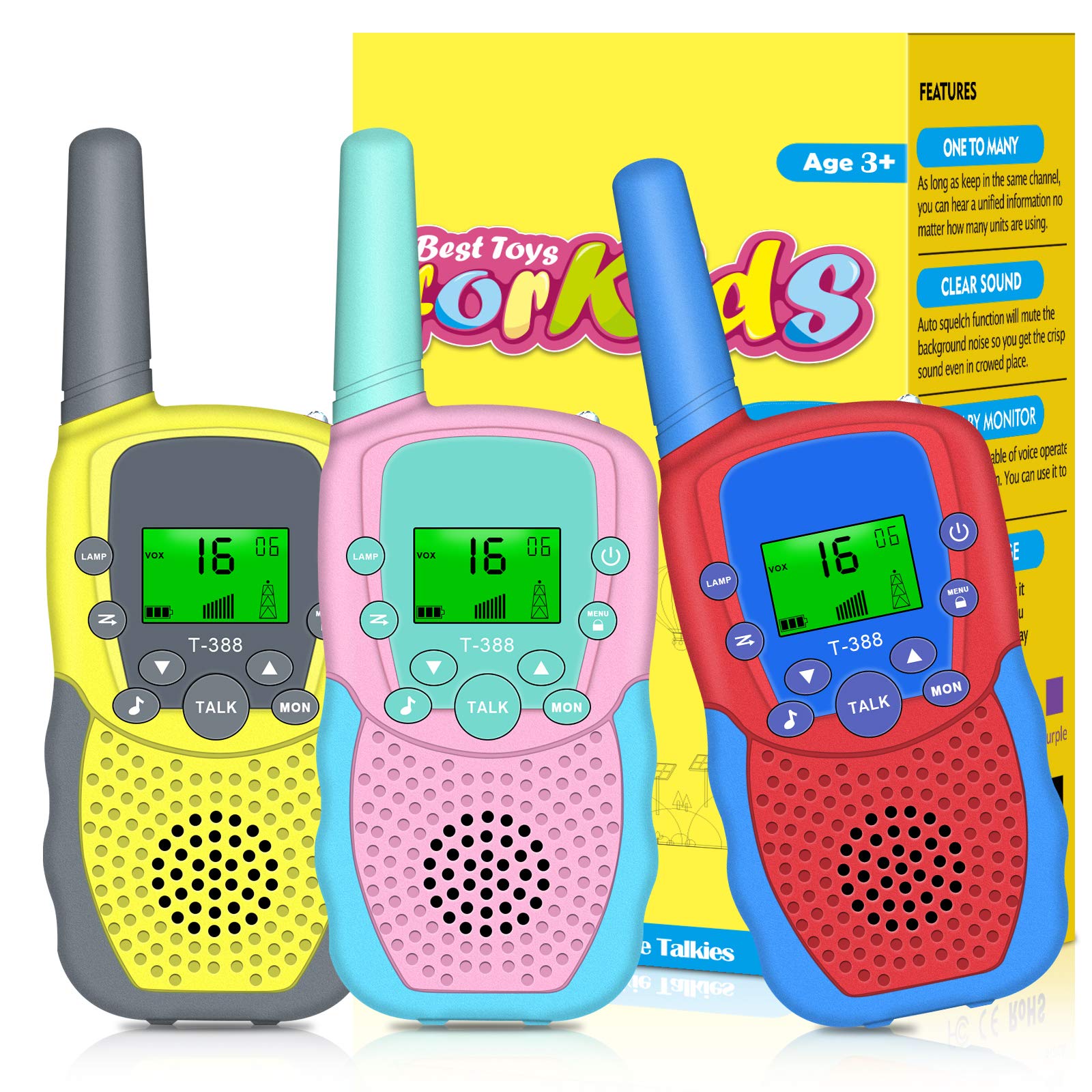 Fairwin Walkie Talkie Kids, Boys Toys for 3 4 5 6 7 8 Year Old Boys Gifts, Walkie Talkies for Kids, Kids Walkie Talkies Rechargeable 8 Channels 2 Way Radios Long Range Walkie Talkies Kids