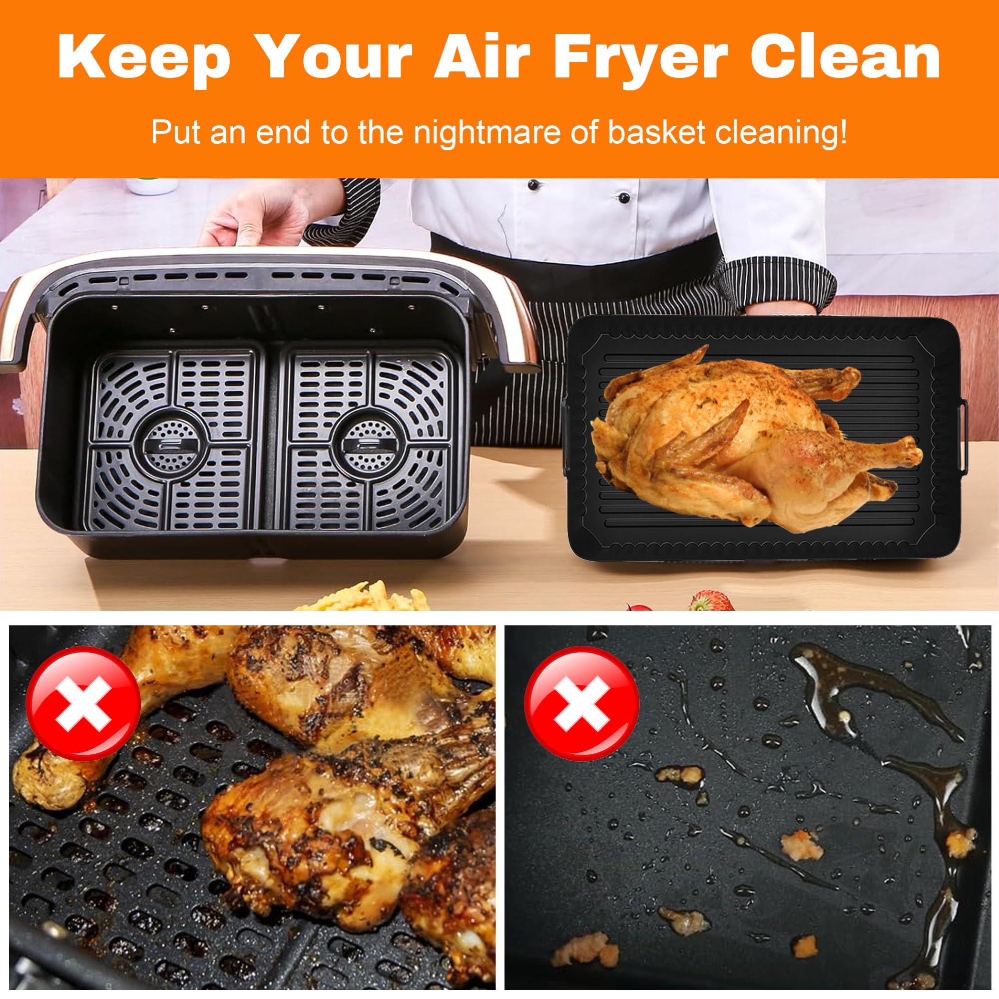 Lot De 3 Accessoires Pour Friteuse À Air Chaud Ninja Foodi Flexdrawer