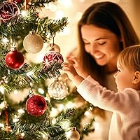 Vista 4 de Hotop 200 ganchos para adornos de Navidad, ganchos de alambre de metal, ganchos para adornos de árbol de Navidad con caja de almacenamiento