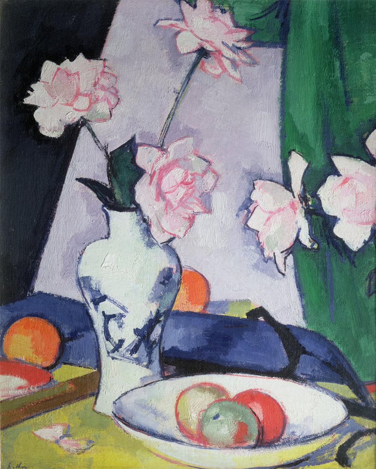SERENDIPITP Abstract Painting Mural Print Picture Wall Decor Painting Flowers by Samuel John Peploe Vintage Wall Artwork for Home Decor 60x90cm