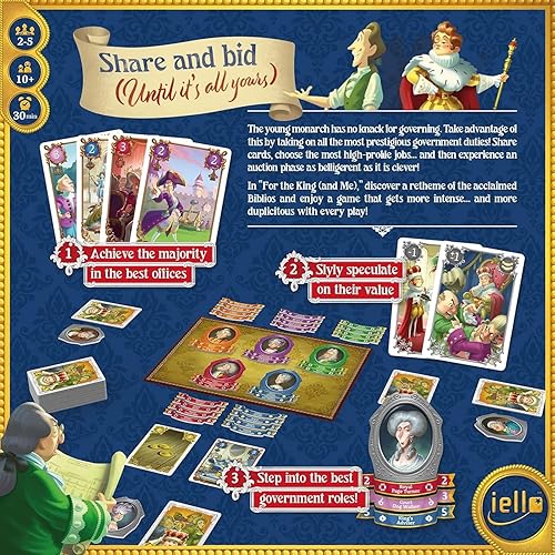 Miniatura 6 de IELLO para The King (and Me), juego de mesa de estrategia, un tema cómico que le encantará a toda la familia, mecánica de subastas y colecciones,