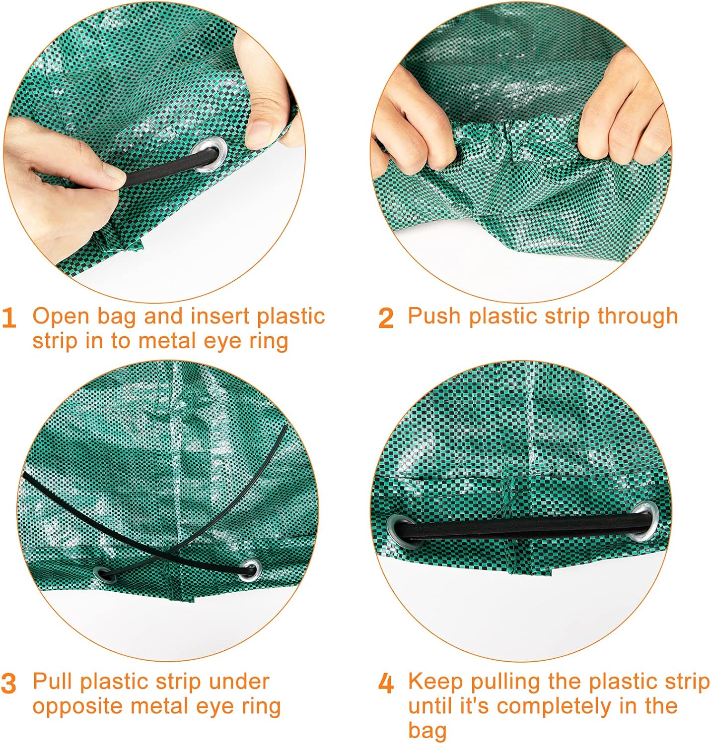 Future Way 132 Gal Reusable Yard Waste Bag, Sturdy & Large Leaf Bags with Handles, Perfect for Garden Waste or Debris, 3- Pack : Patio, Lawn & Garden