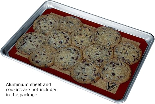 Miniatura 9 de Mantel de silicona para hornear, juego de 3 manteles para media bandeja, Biege