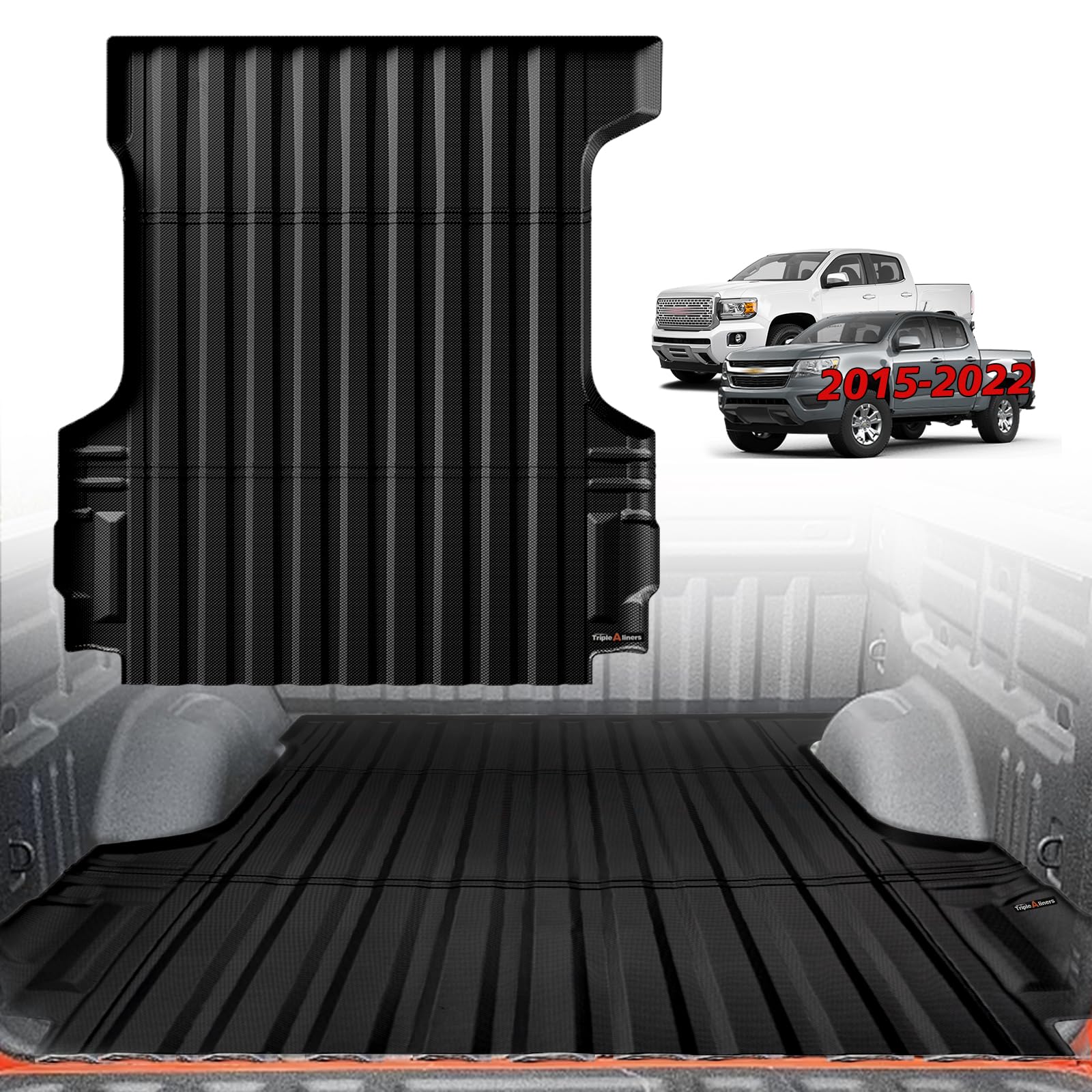 TripleAliners 5FT Truck Bed Mat for 2015-2022 Chevy Colorado/GMC Canyon