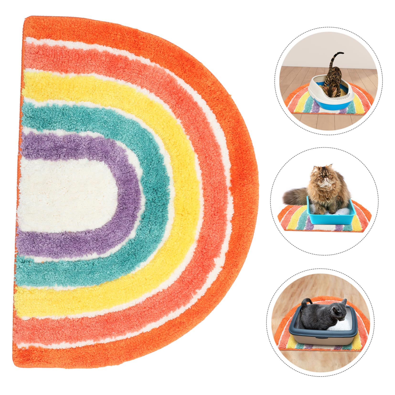 COLLBATH Katzenstreuunterlage Für Kätzchen Anti-rutsch-design Innenbereich Streu Fangen Bequeme Lauffläche