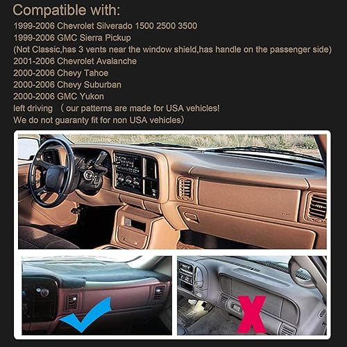 Vista 21 de Tapete SPEEDWOW para tablero, cubierta compatible con Chevrolet. Negro