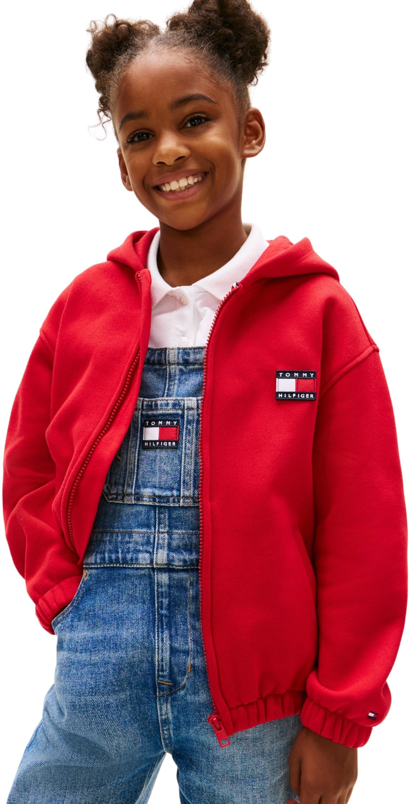 Tommy Hilfiger Felpa con Cappuccio e Zip Unisex-Adulto