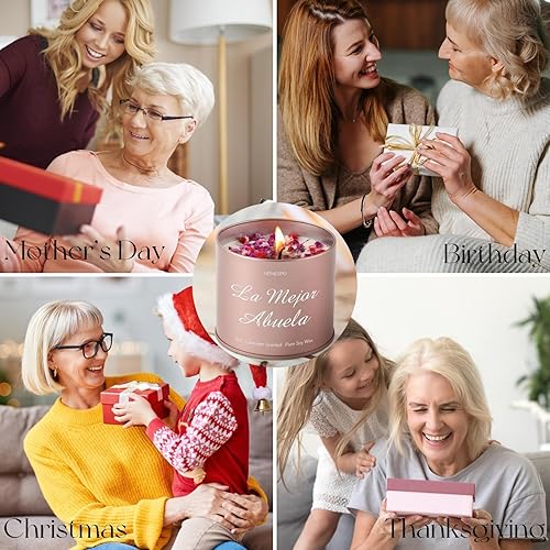 Miniatura 9 de Regalos de Abuela, regalos para Abuela, regalos para abuela en español, vela de soja perfumada de lavanda de 9 onzas, regalo de cumpleaños para