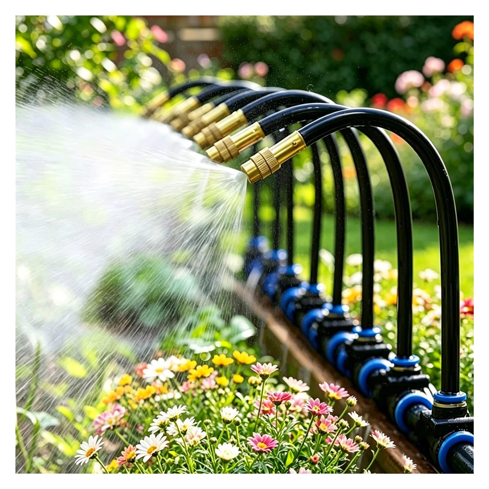 MZZKFC 164ft Water Mister Kit Adjustable Mist Direction & Water Output