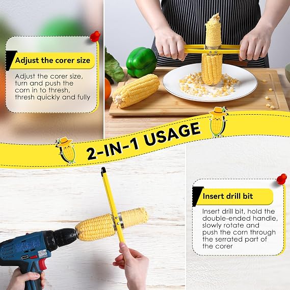 1 Pack Corn Remover Tool with Drill Bit Corn Stripper
