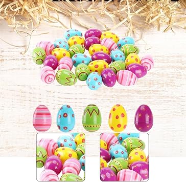 36pcs Easter Eggs Empty Basket Fillers for Easter Hunt Surprise Eggs