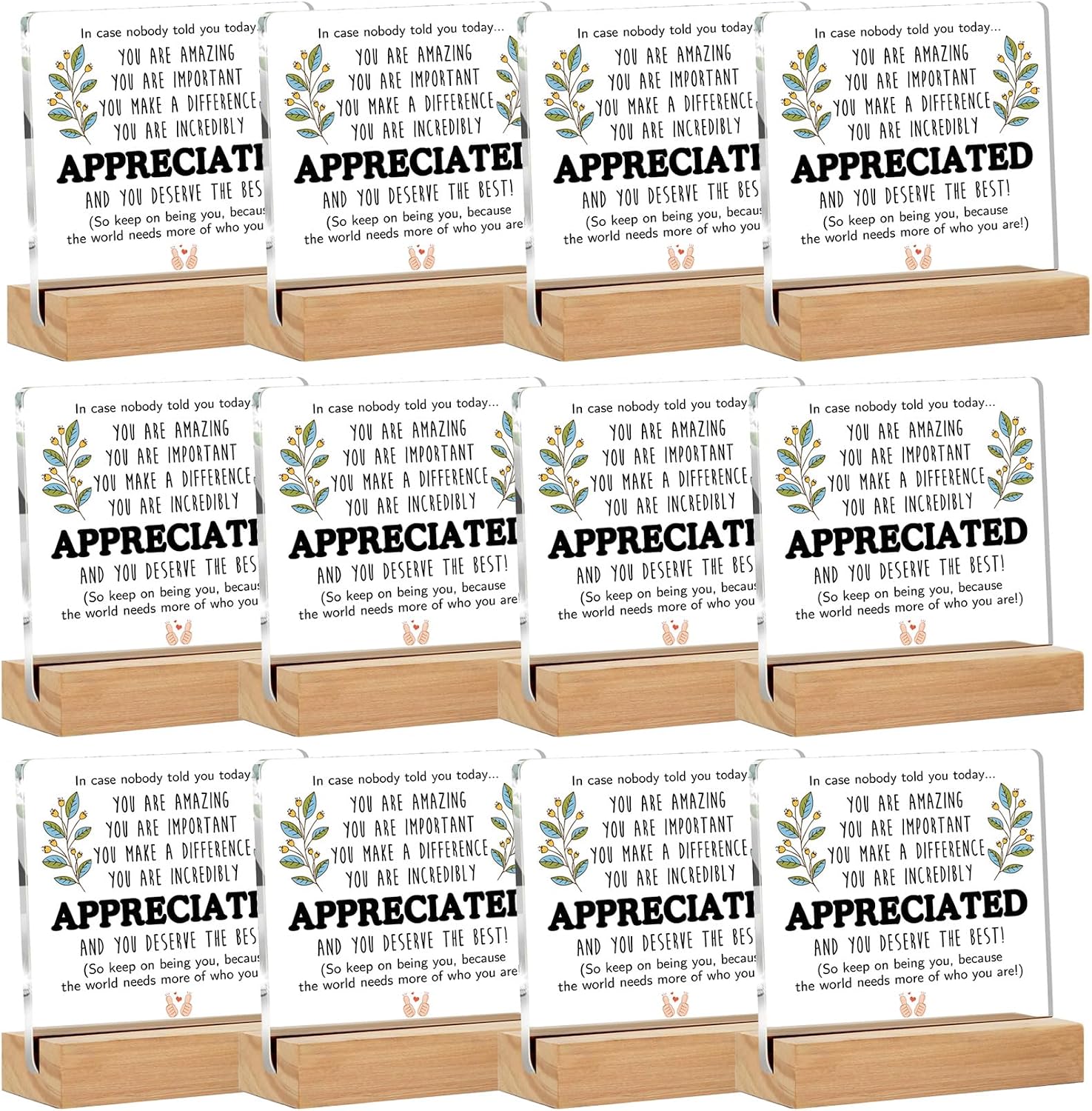 12 Pcs Appreciation Gifts Bulk,Thank You Gifts,Office Desk Decor