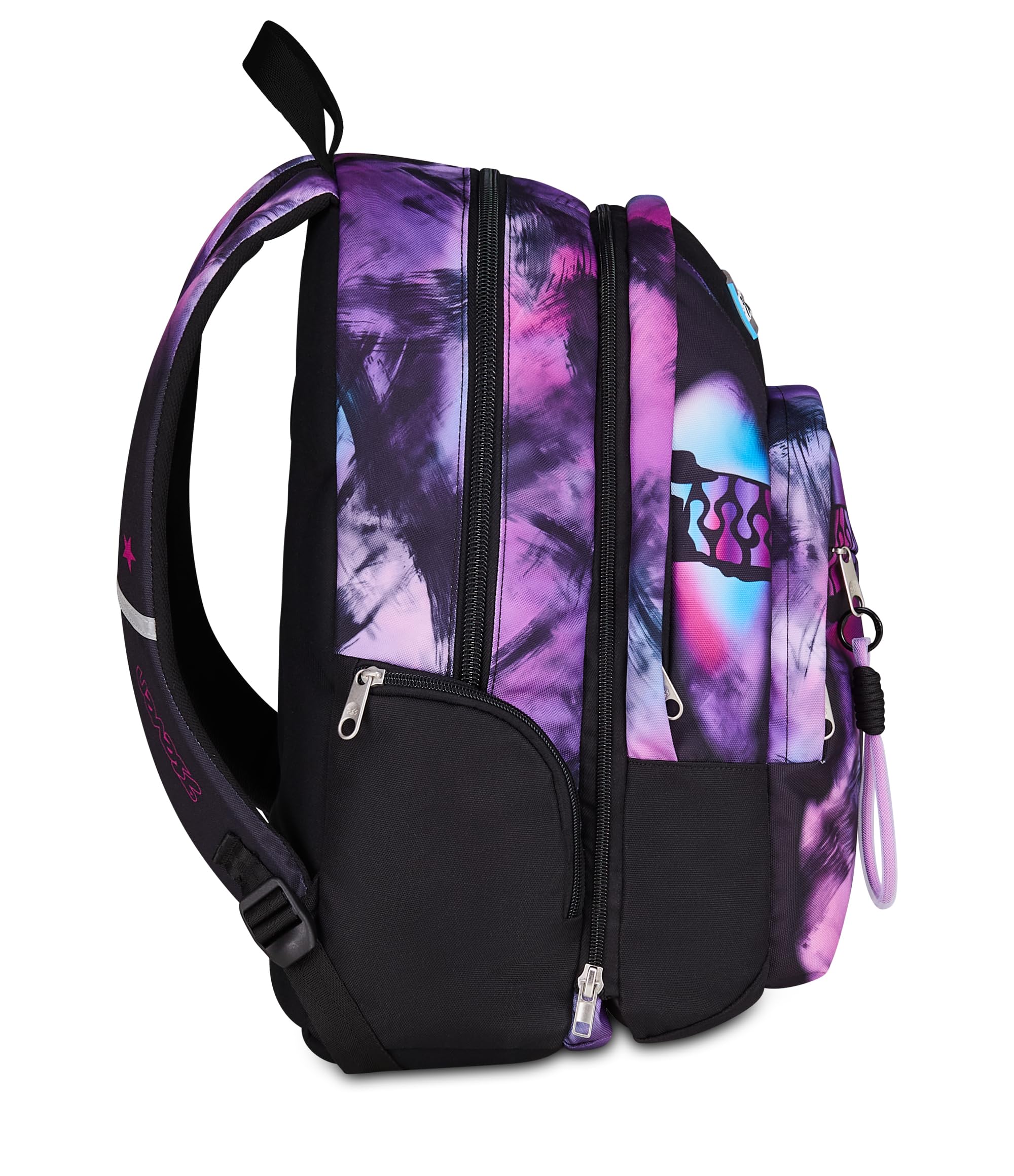 Seven Zaino Scuola Dual Detach PINK FUSION, Nero, 32 L, Doppio Scomparto, Tasche multifunzione, Zaino Staccabile, Tasca con organizer, Scomparto porta pc, Scuola media e superiore, Bambina, Ragazza