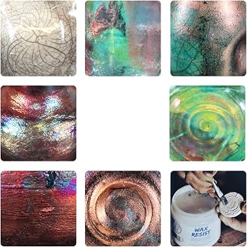 Penguin Pottery - Ceramic Glaze - Raku Glazes - Multicolor - Set of 8 Jars 4 fl.oz | 118 ml Each