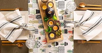 DII Urban Cactus Kitchen Collection, Table Runner, 14x108