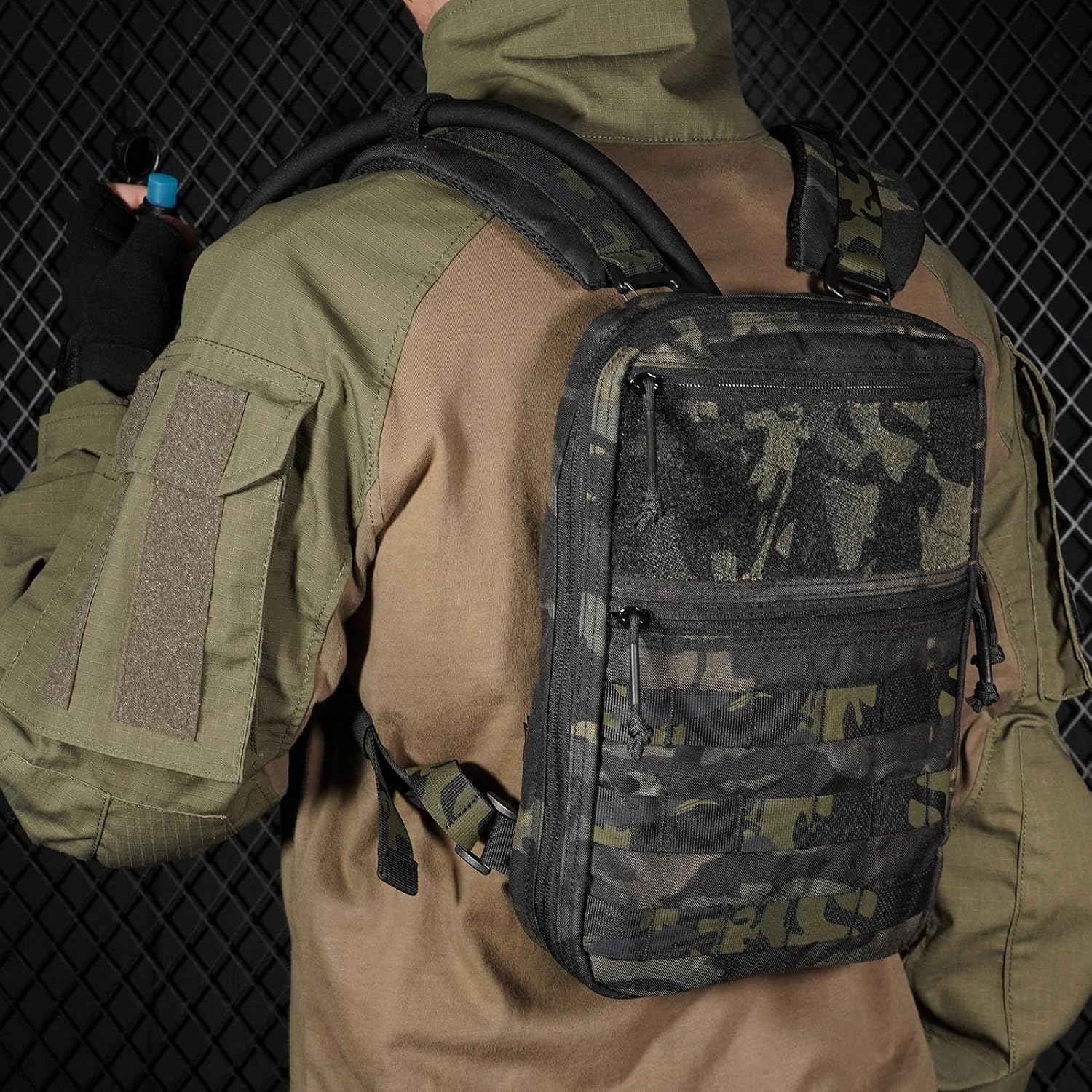 PETAC GEAR Tactical Molle Hydration Pack for 1.5L - Lightweight Water Reservoir Bag for Molle Vest Backpack, for Hiking, Hunting