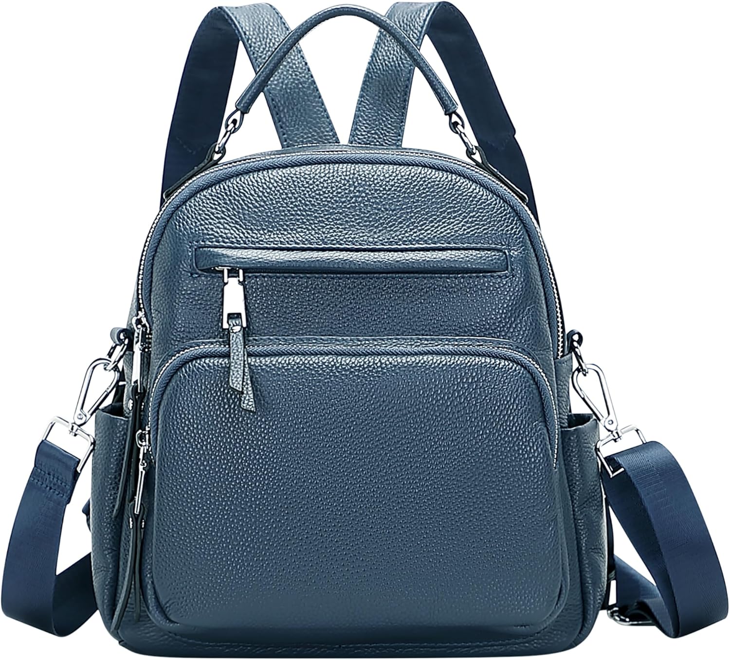 ALTOSY Genuine Leather Backpack for Women Small Convertible Backpack Purse Ladies Shoulder Bag 4 in 1 to Carry