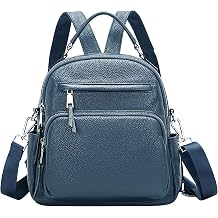 ALTOSY Genuine Leather Backpack for Women Small Convertible Backpack Purse Ladies Shoulder Bag 4 in 1 to Carry