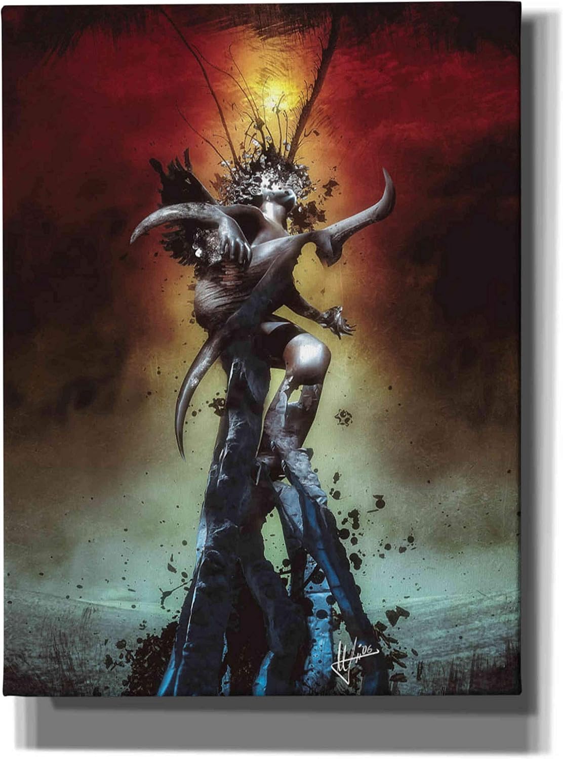 Epic Graffiti ' Eternity' by Mario Sanchez Nevado Canvas Wall Art, 12" x 16", Red