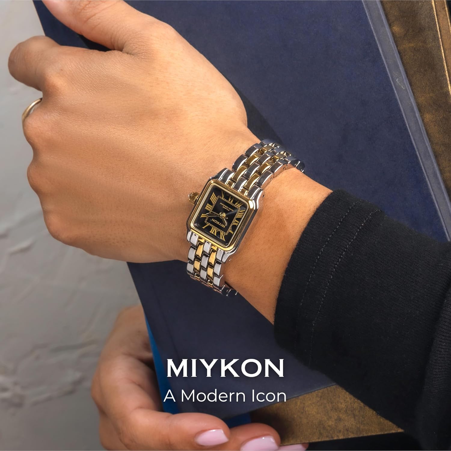 Miykon Dainty Watches for Women, Vintage Small Face Square Womens Watch, Classic Luxury Style Bracelet Watch for Petite Thin Wrists, Cute & Unique Japanese Quartz, Waterproof to 100ft - Image 2